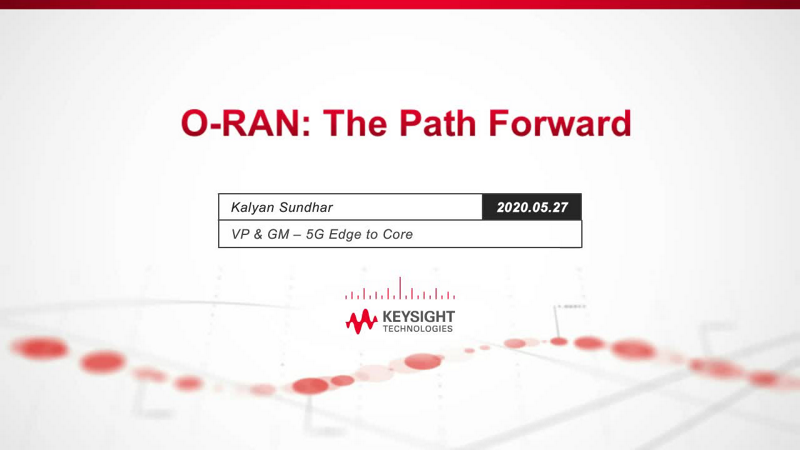 O-RAN for 5G: The Path Forward